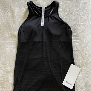 NWT/Never Been Worn Lululemon Ruche of Adrenaline Black Tank Size 6
